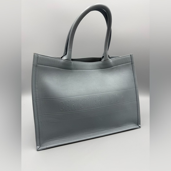 Dior Handbags - Christian Dior leather Grey Medium Book Tote